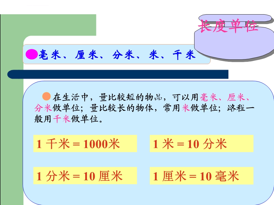 人教版数学三年级上册测量总复习ppt课件.ppt_第2页