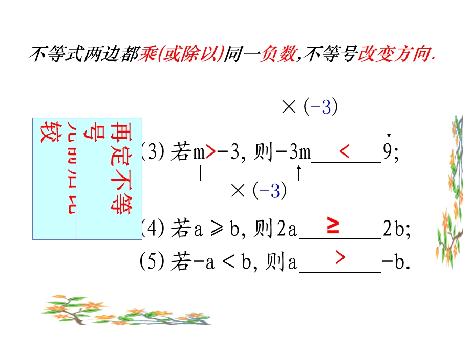 北师大版八年级数学下册第二章不等式的基本性质公开课课件.ppt_第3页