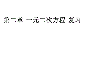 北师大版九年级数学上册同步教学课件：第二章一元二次方程复习课课件(共31张).ppt