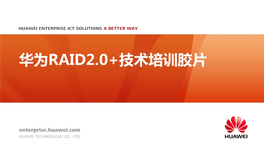 华为RAID20+技术培训胶片课件.ppt_第1页