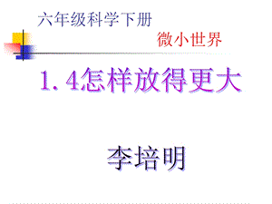 六年级科学下册14《怎样放得更大》ppt课件.ppt