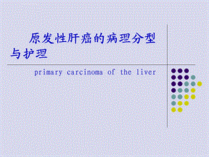 原发性肝癌病人的护理PPT课件.ppt