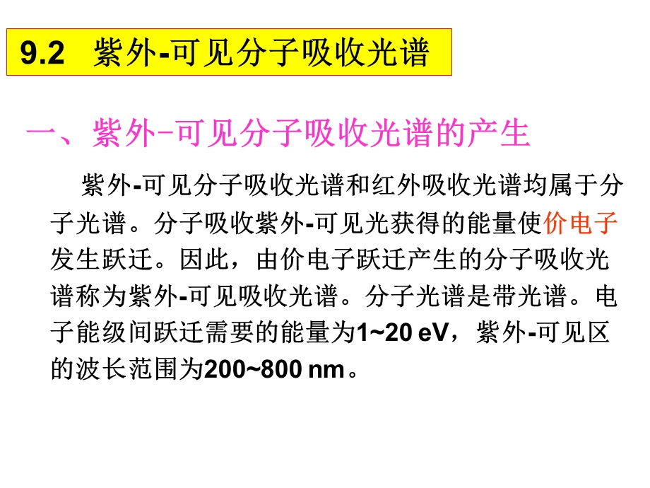 吉林大学《仪器分析》9紫外可见吸收光谱法ppt课件.ppt_第3页