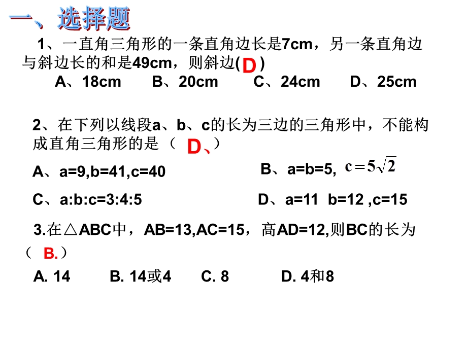 勾股定理练习题品ppt课件.ppt_第3页