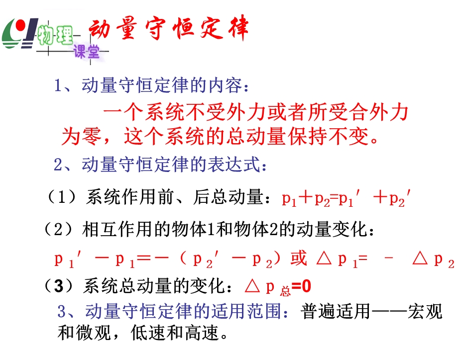 动量守恒习题ppt课件.ppt_第1页