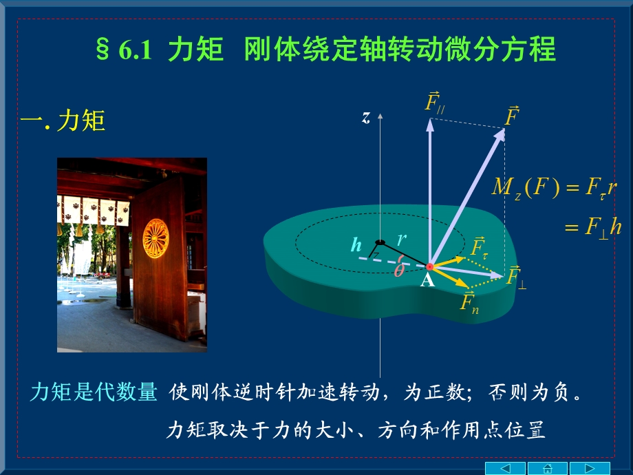 力矩刚体绕定轴转动微分方程ppt课件.ppt_第1页