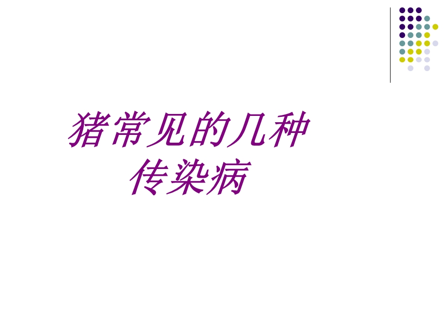 医学猪常见的几种传染病ppt培训课件.ppt_第1页