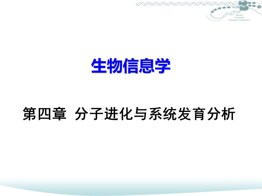 分子进化与系统发育分析ppt课件.ppt_第1页