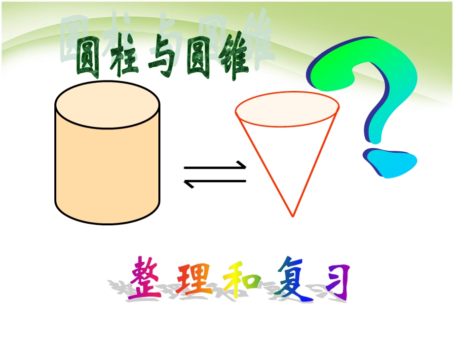 六年级数学下册第三单元圆柱与圆锥整理和复习ppt课件.ppt_第1页