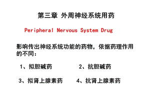 外周神经系统用药课件.pptx