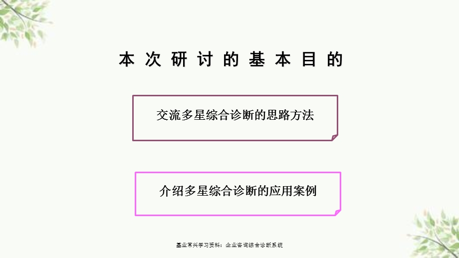 基业常兴学习：企业咨询综合诊断系统课件.ppt_第3页