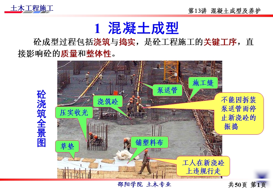 土木工程施工第13讲 砼成型及养护ppt课件.ppt_第2页