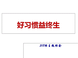 好习惯益终生主题班会ppt课件.ppt