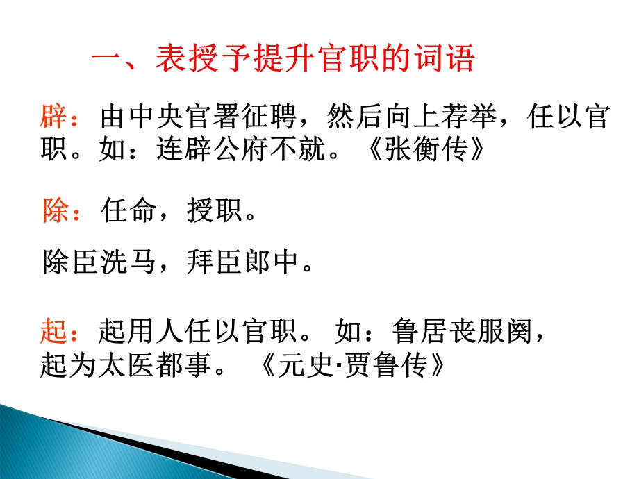 官职变动的文言词语集释ppt课件.ppt_第2页