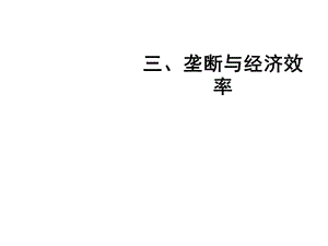 垄断与经济效率课件.ppt