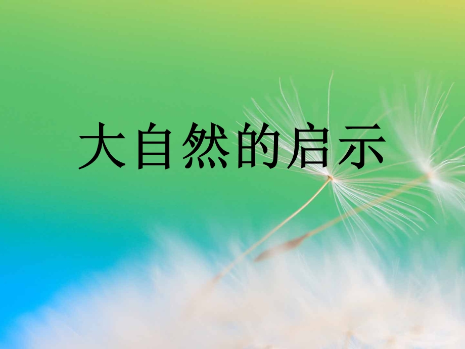 大自然的启示六年级科学下册ppt课件.pptx_第1页