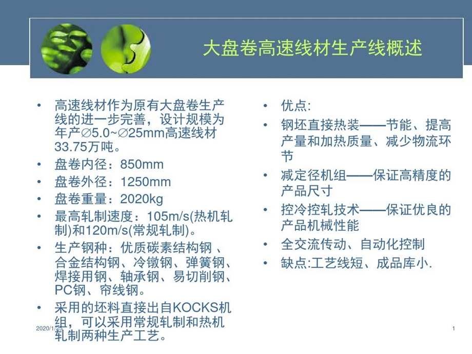 大盘卷高速线材生产线工艺与设备简介ppt课件.ppt_第1页