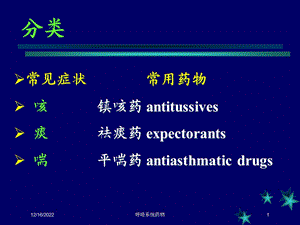 呼吸系统药物培训课件.ppt