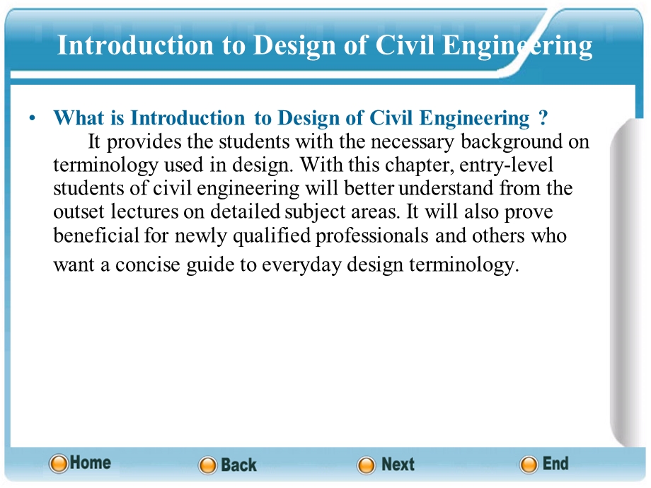 土木工程概论(英文版)Chapter9IntroductiontoDesignofCiv课件.ppt_第2页