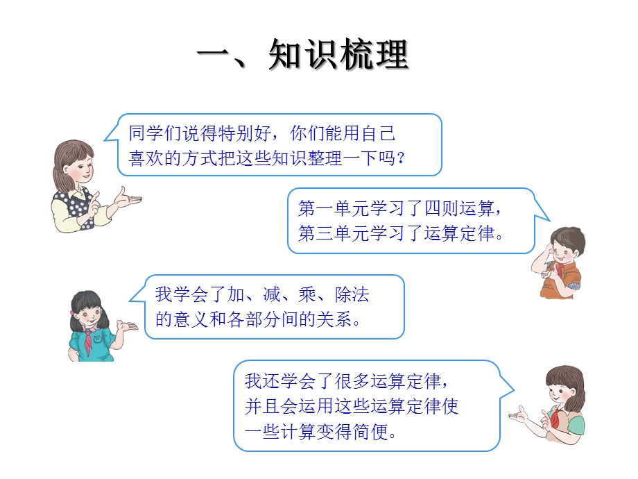 四年级数学下册10《总复习》(四则运算及运算规律)课件(新版)新人教版.ppt_第3页