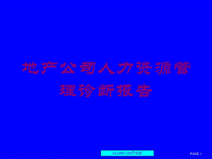 地产公司人力资源管理诊断报告培训课件.ppt