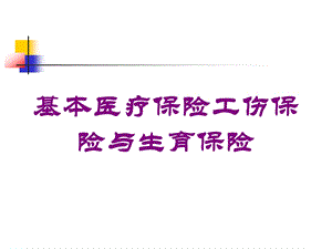 基本医疗保险工伤保险与生育保险培训课件.ppt