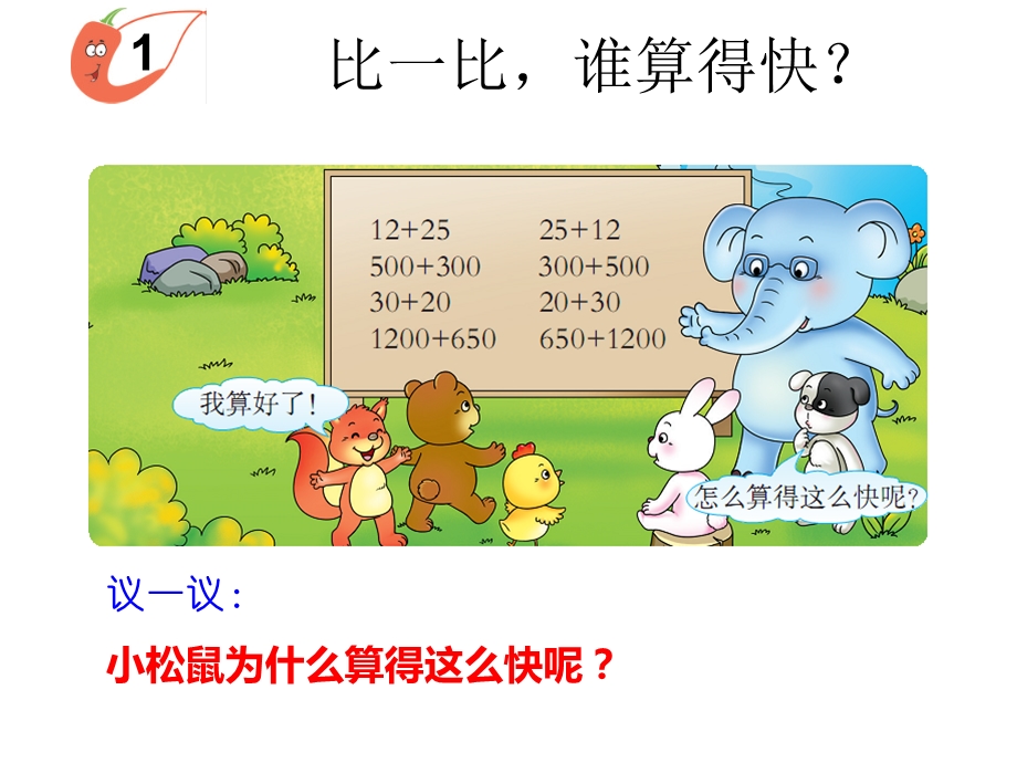 四年级上册数学加法运算律西师大版课件.ppt_第2页