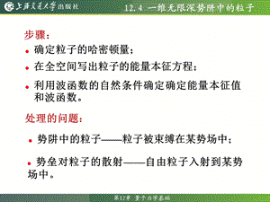 大学物理教程12.4一维无限深势阱中的粒子ppt课件.ppt