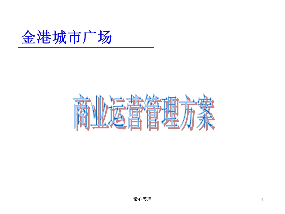 商业运营管理公司运营方案(汇总)课件.ppt_第1页