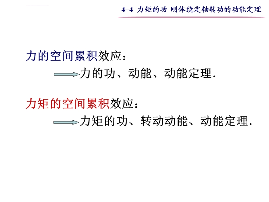 大学物理44 力矩的功 刚体绕定轴转动的动能定理ppt课件.ppt_第2页