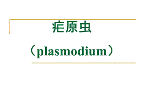 寄生虫疟原虫课件.ppt