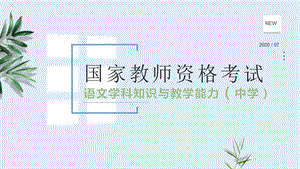 中学教师资格考试课程《语文学科知识与教学能力》教课件.pptx