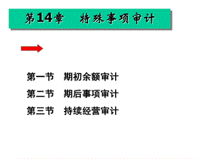 审计学ppt课件第十四章 特殊事项审计.ppt