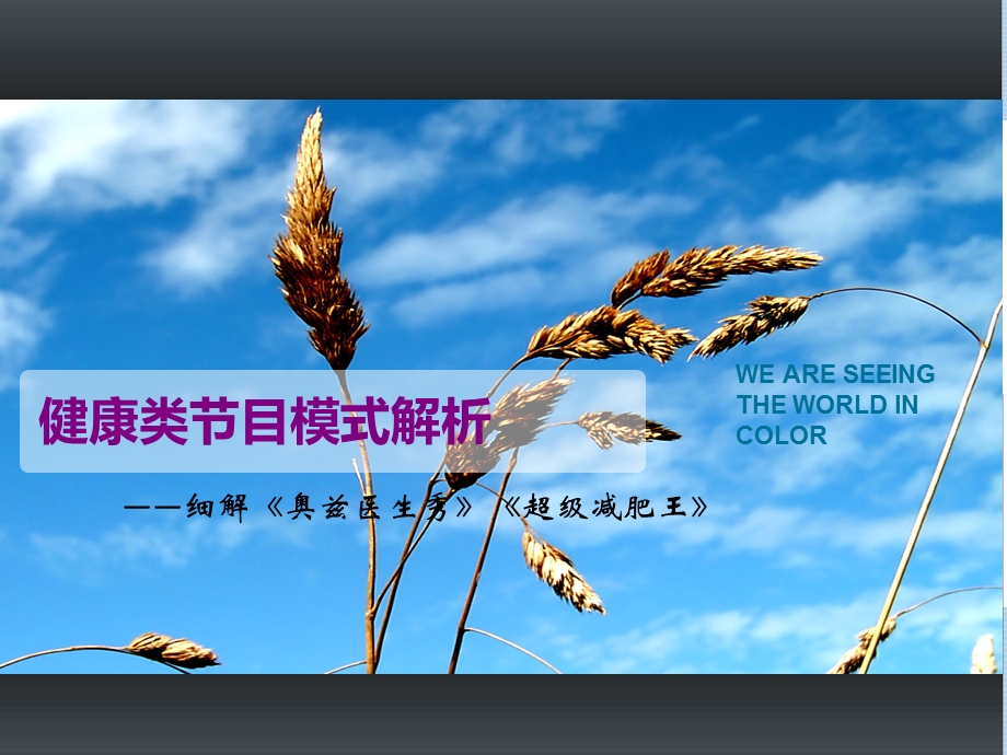 健康类节目课件.ppt_第1页