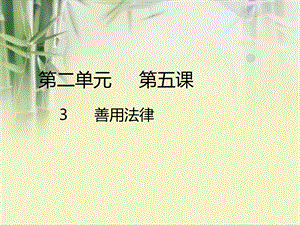 人教版《道德与法治》八年级上册：5.3善用法律ppt课件.pptx