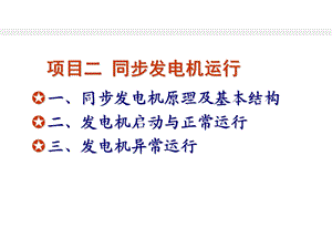 发电厂电气运行检修培训项目2同步发电机运行课件.ppt