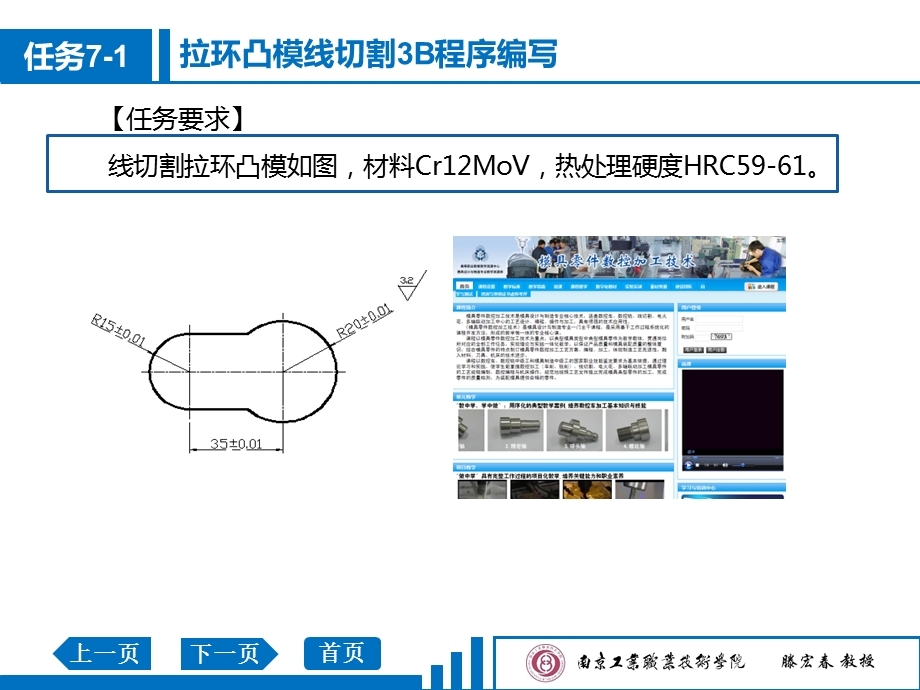 任务7 1 拉环凸模线切割3B程序编写解析课件.ppt_第2页