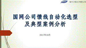 国网公司配电自动化选型及典型案例分析课件.ppt