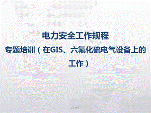 在GIS、六氟化硫电气设备上的工作课件.ppt