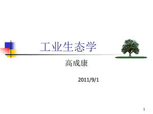 工业生态学讲课2011年总课件.ppt