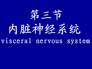 人体解剖学原理之内脏神经课件.ppt