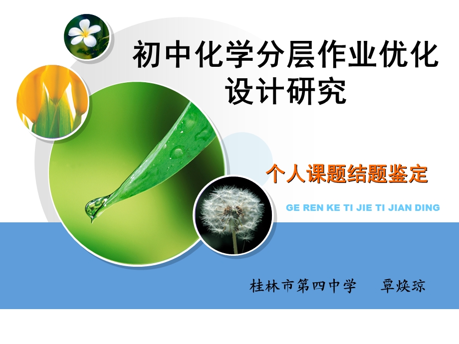 初中化学分层作业优化设计研究个人课题结题鉴定课件.ppt_第1页