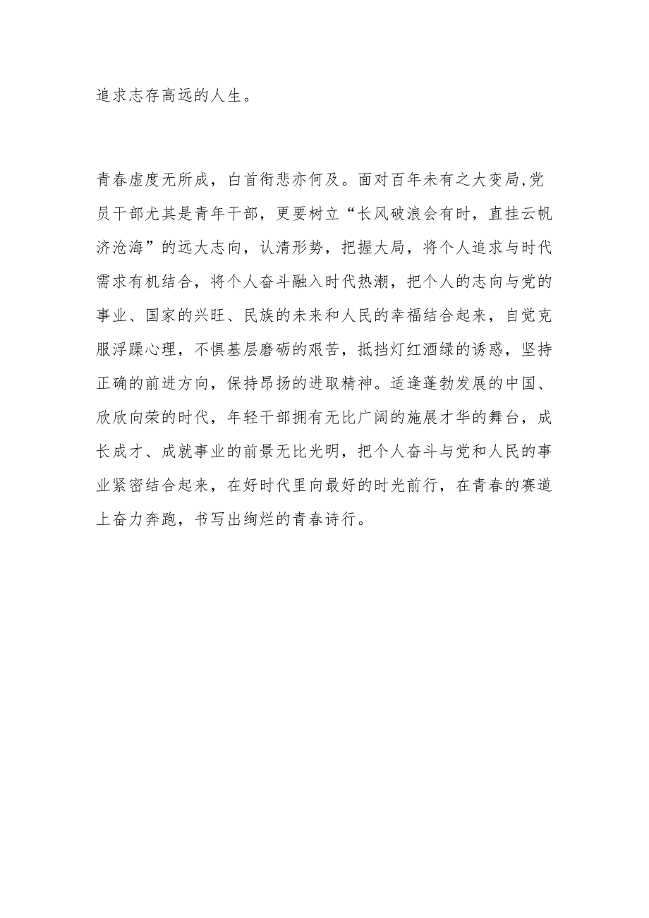 青年干部学习二十大报告心得体会：筑牢理想信念的根基.docx_第3页