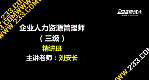 企业人力资源管理师（三级） 第三章课件.ppt