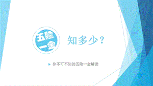 蓝色大气企业员工五险一金社保知识培训讲解PPT模板课件.pptx