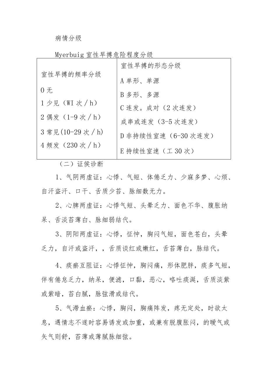 医院心血管科心悸（心律失常——室性早搏）中医诊疗方案.docx_第3页