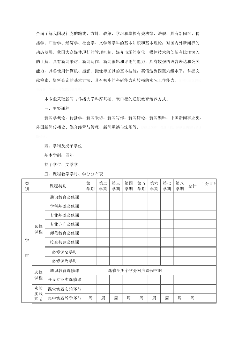 新闻学专业本科人才培养方案.doc_第2页