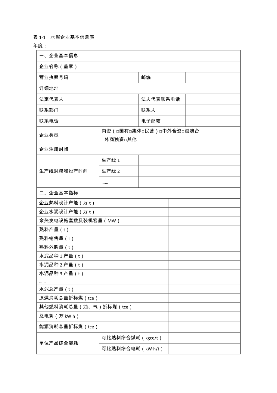 水泥行业能耗专项节能监察企业自查报告.doc_第3页