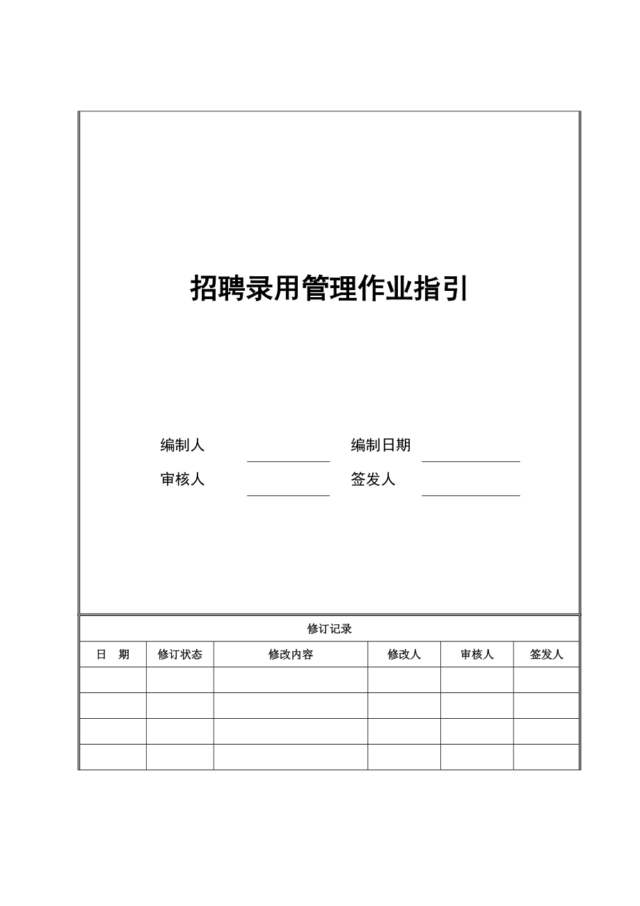 地产(集团)有限公司招聘录用管理作业指引.doc_第1页