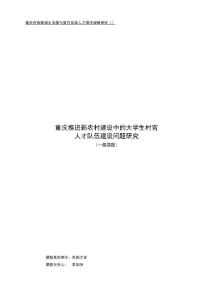 重庆市统筹城乡发展与更好实施人才强市战略研究.doc